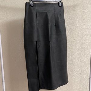 Topshop High Waisted Skirt with split